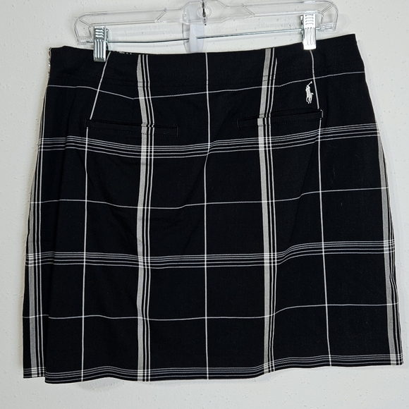 Polo Golf Ralph Lauren Plaid Pleated Golf Skort in Black / Gray Size 10 - Picture 5 of 11